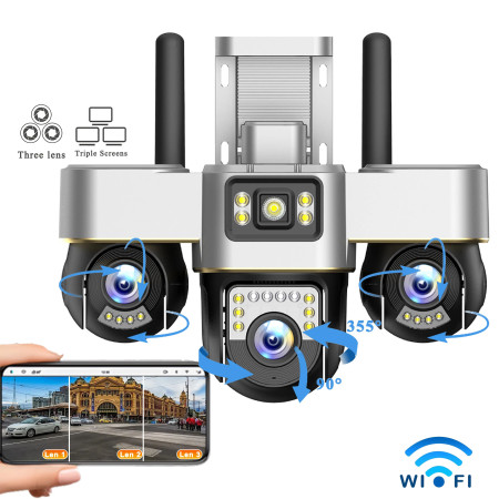 outdoor solar three lens IP Camera - Image 2