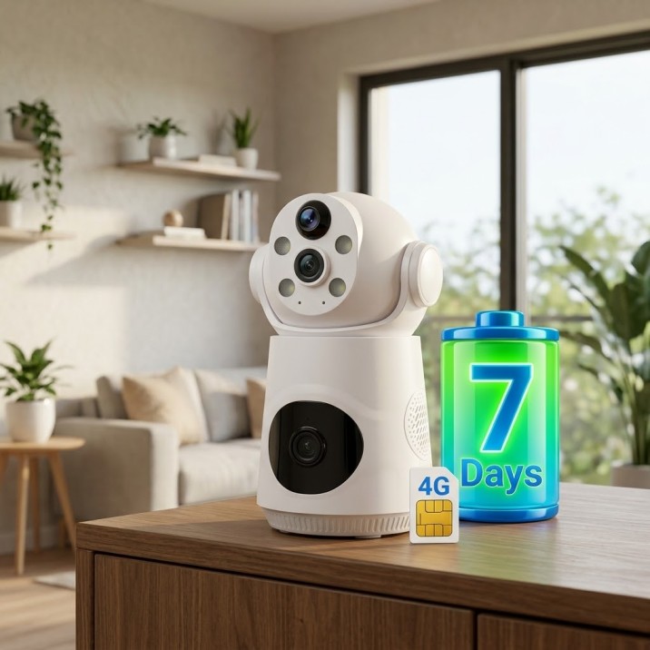 ৭ দিন ব্যাকআপ ডুয়াল লেন্স ১ PTZ আইপি ক্যামেরা - Image 2
